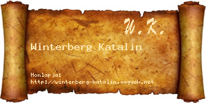Winterberg Katalin névjegykártya
